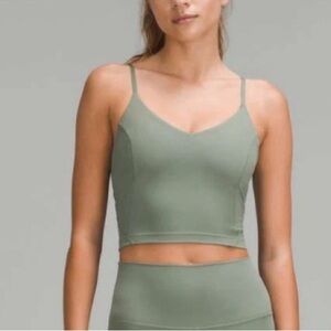 Lululemon Align Sage green crop cami L new